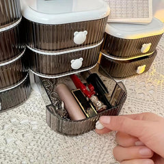 3 Layer Jewelry Box Storage Organizer Cosmetics Desktop Decorations