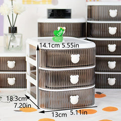 3 Layer Jewelry Box Storage Organizer Cosmetics Desktop Decorations
