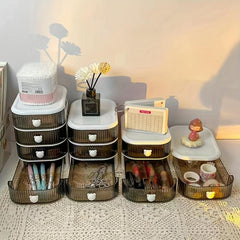 3 Layer Jewelry Box Storage Organizer Cosmetics Desktop Decorations