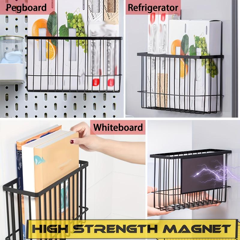 Magnetic Basket Organize Shelf Rack For Refrigerator Office File