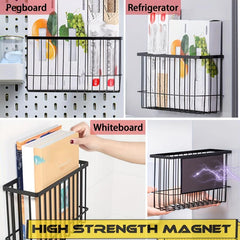 Magnetic Basket Organize Shelf Rack For Refrigerator Office File