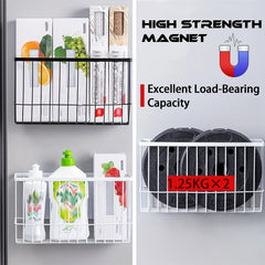 Magnetic Basket Organize Shelf Rack For Refrigerator Office File