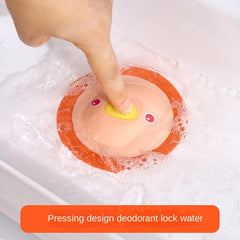 Cartoon Floor Drain Cover Press Anti-odor Sink Drain Strainer