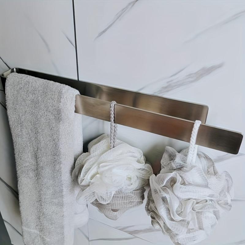 Stainless Steel Towel Bar Wall Mounted Holder for Bathroom Shower
