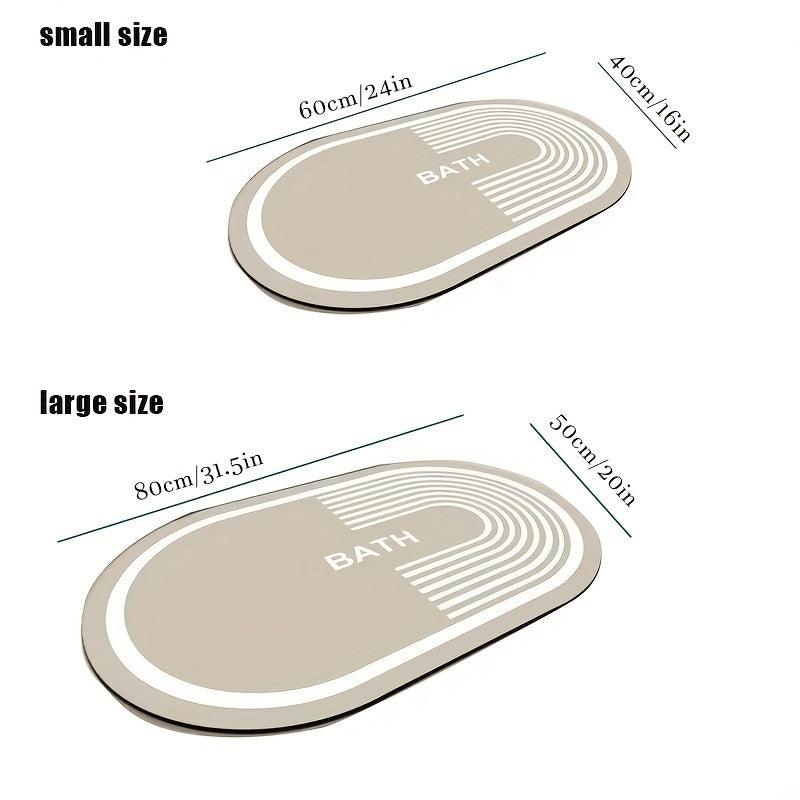 1pc Diatom Mud Floor Mat Bathroom Water Absorption Anti Slip Pad