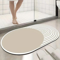 1pc Diatom Mud Floor Mat Bathroom Water Absorption Anti Slip Pad