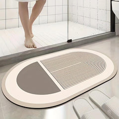1pc Diatom Mud Floor Mat Bathroom Water Absorption Anti Slip Pad