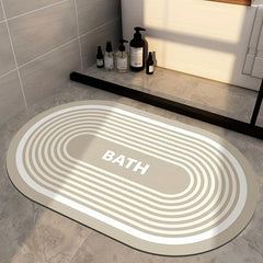 1pc Diatom Mud Floor Mat Bathroom Water Absorption Anti Slip Pad