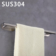 304 Stainless Steel Towel Bar Bathroom Rack Wall Mounted