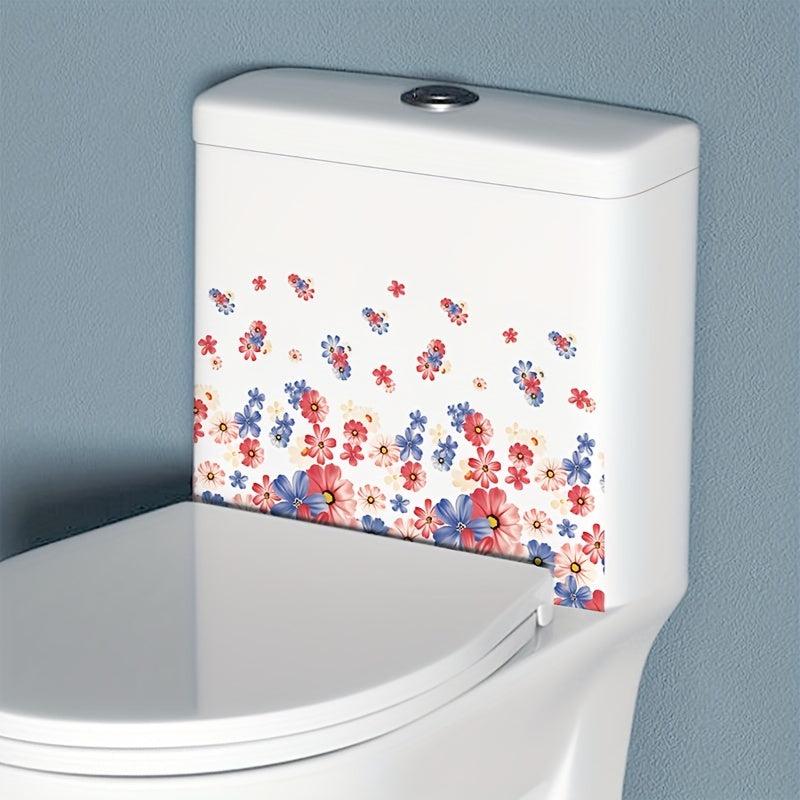 Romantic Flower Toilet Stickers - Home Decoration Tools