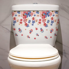 Romantic Flower Toilet Stickers - Home Decoration Tools