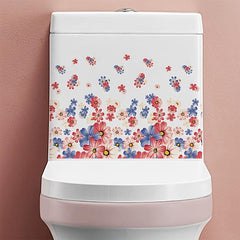 Romantic Flower Toilet Stickers - Home Decoration Tools