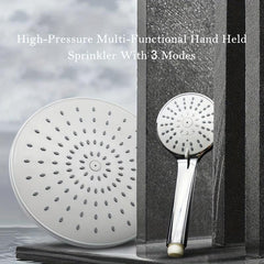 High Pressure 20 Rain Shower Head 3 Modes Handheld Shower