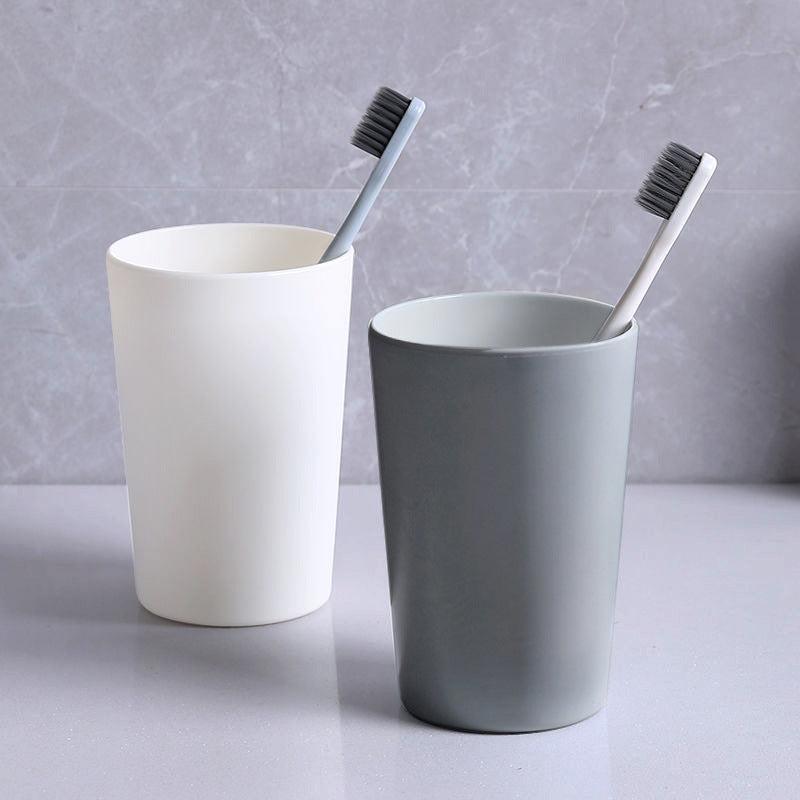 1pc Toothbrush Cup Home Bathroom Couple Wash Cup Frosted Plastic Mouthwash Cup