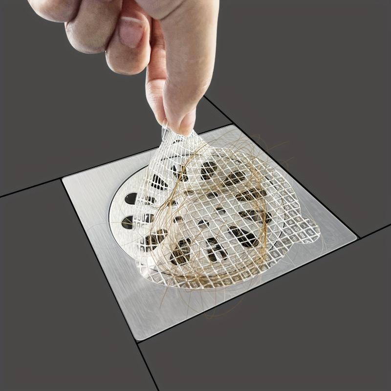 5pcs Mesh Shower Drain Covers Anti-clogging Sink Strainer Filter Stickers