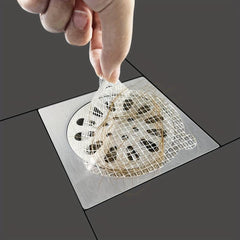 5pcs Mesh Shower Drain Covers Anti-clogging Sink Strainer Filter Stickers