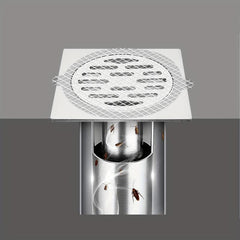 5pcs Mesh Shower Drain Covers Anti-clogging Sink Strainer Filter Stickers