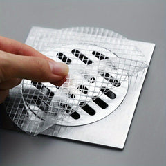 5pcs Mesh Shower Drain Covers Anti-clogging Sink Strainer Filter Stickers