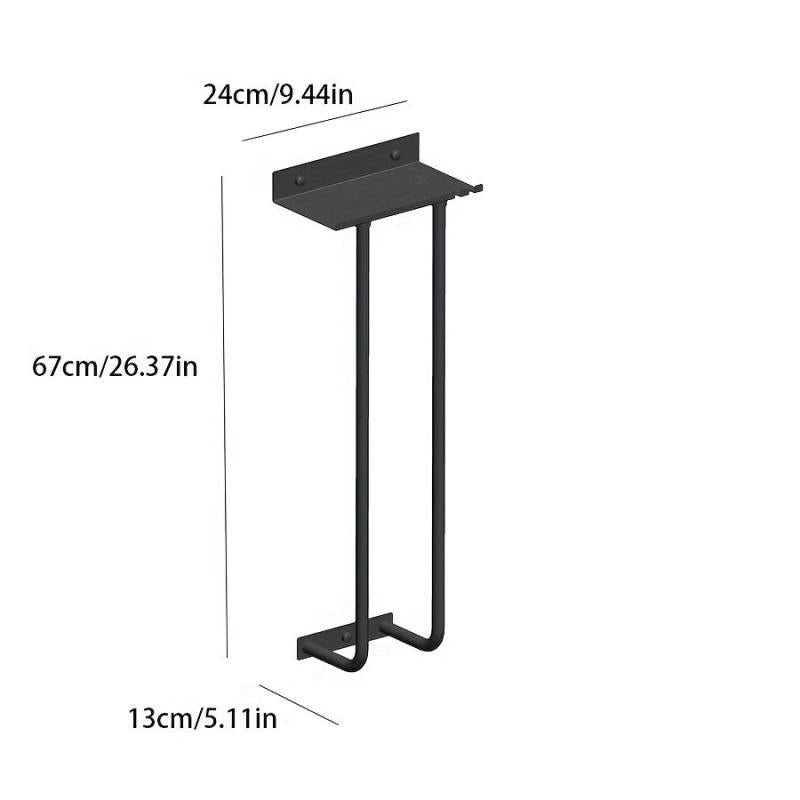 Stainless Steel Wall Mounted Towel Rack with Shelf