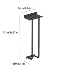 Stainless Steel Wall Mounted Towel Rack with Shelf