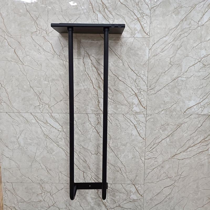 Stainless Steel Wall Mounted Towel Rack with Shelf