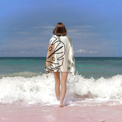 Tropical Leaf Microfiber Beach Towel - Sandproof & Absorbent