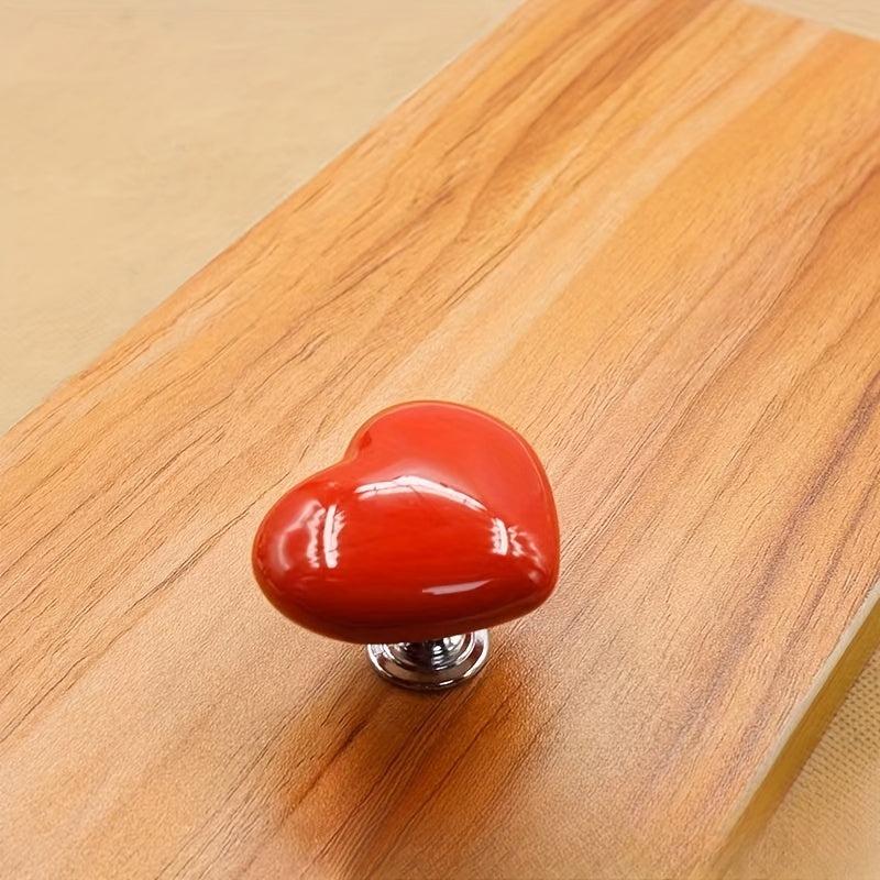 3pcs Heart-shaped Toilet Press for Water Tank, Love Button