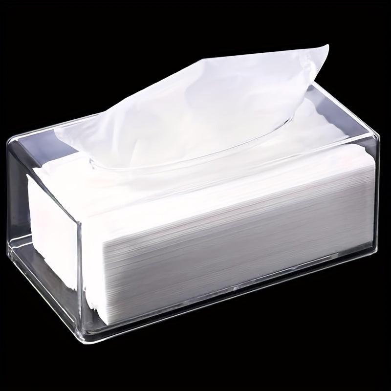 Acrylic Tissue Box Clear Holder Multifunction Storage Bathroom