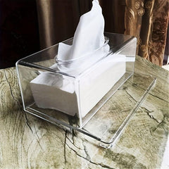 Acrylic Tissue Box Clear Holder Multifunction Storage Bathroom