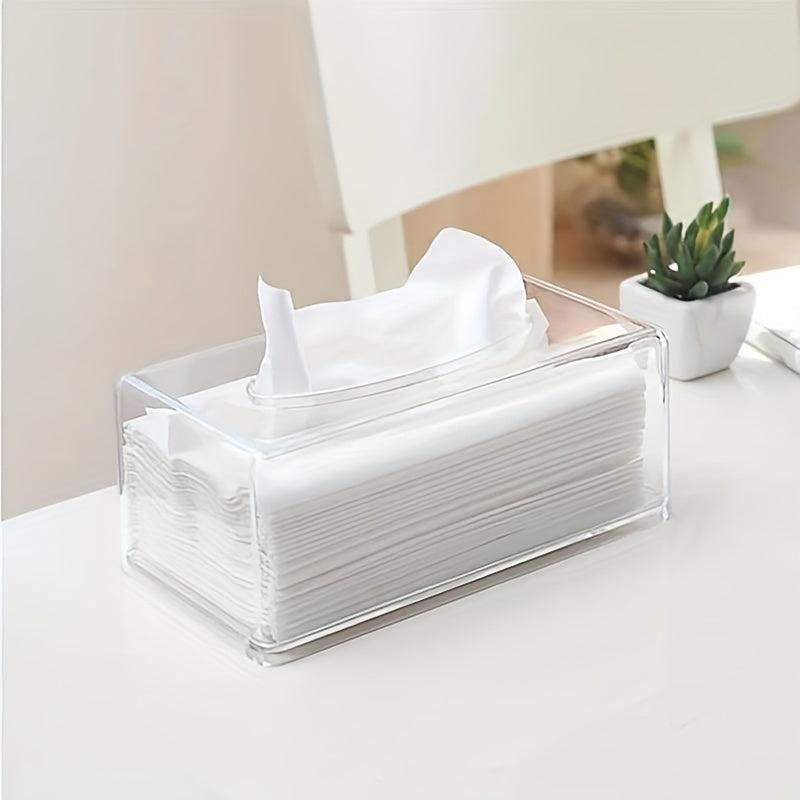 Acrylic Tissue Box Clear Holder Multifunction Storage Bathroom