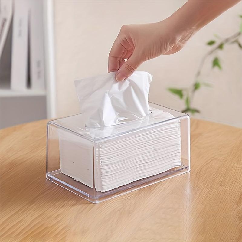 Acrylic Tissue Box Clear Holder Multifunction Storage Bathroom