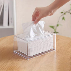 Acrylic Tissue Box Clear Holder Multifunction Storage Bathroom