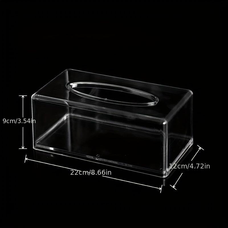 Acrylic Tissue Box Clear Holder Multifunction Storage Bathroom