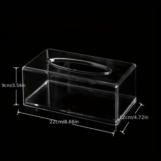 Acrylic Tissue Box Clear Holder Multifunction Storage Bathroom
