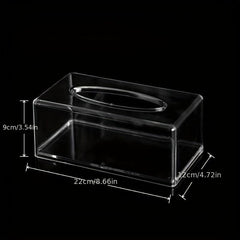 Acrylic Tissue Box Clear Holder Multifunction Storage Bathroom