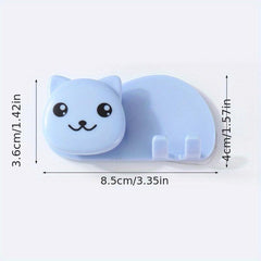 Cat Pattern Toothbrush Holder Wall Mounted Toothbrush Toothpaste Storage Rack