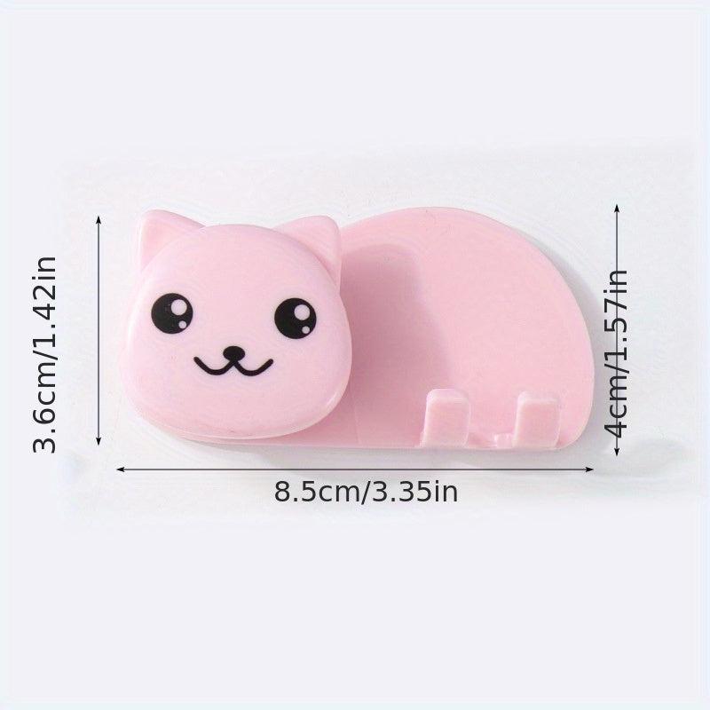 Cat Pattern Toothbrush Holder Wall Mounted Toothbrush Toothpaste Storage Rack
