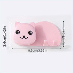 Cat Pattern Toothbrush Holder Wall Mounted Toothbrush Toothpaste Storage Rack