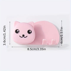 Cat Pattern Toothbrush Holder Wall Mounted Toothbrush Toothpaste Storage Rack