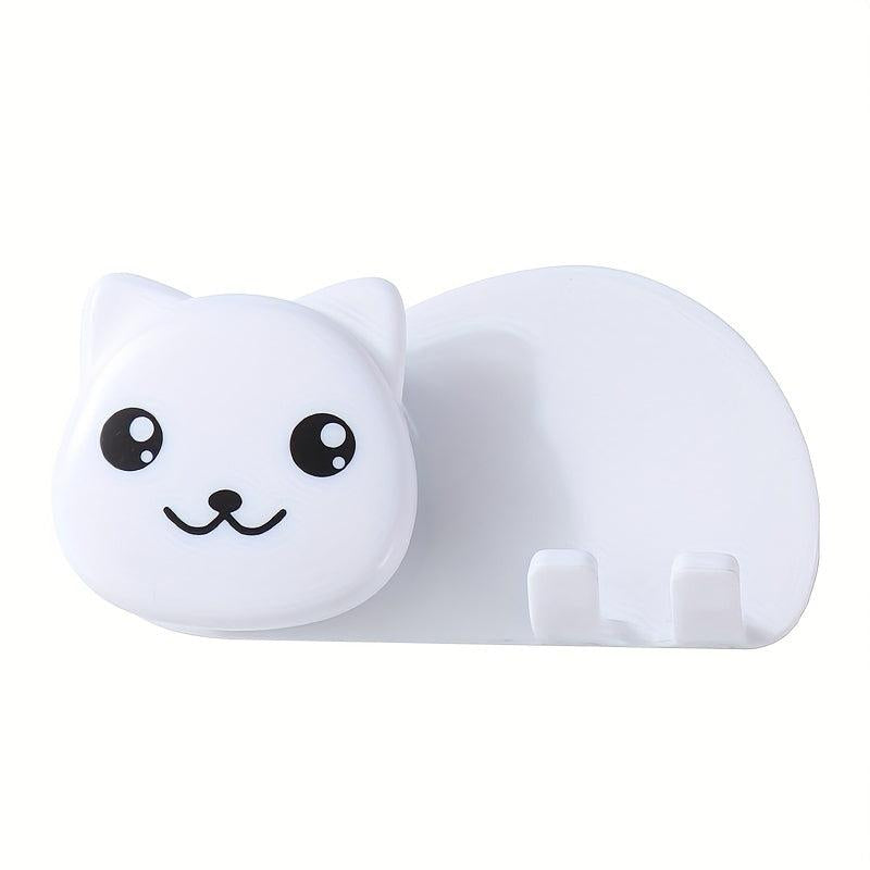 Cat Pattern Toothbrush Holder Wall Mounted Toothbrush Toothpaste Storage Rack