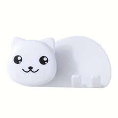 Cat Pattern Toothbrush Holder Wall Mounted Toothbrush Toothpaste Storage Rack