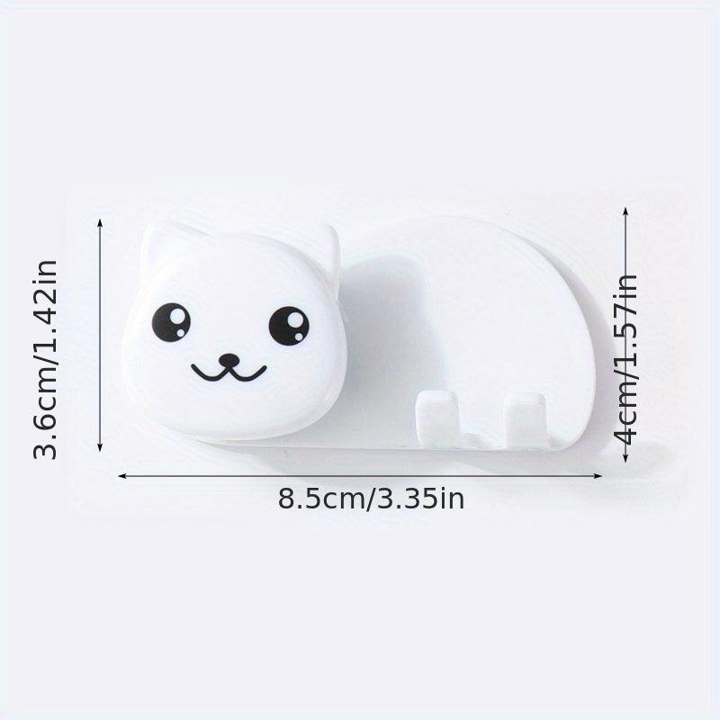 Cat Pattern Toothbrush Holder Wall Mounted Toothbrush Toothpaste Storage Rack