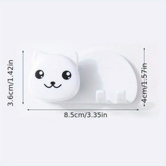Cat Pattern Toothbrush Holder Wall Mounted Toothbrush Toothpaste Storage Rack