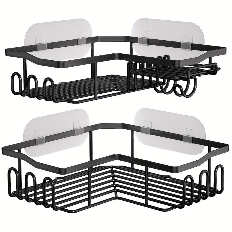 Adhesive Stainless Steel Shower Corner Caddy Wall Mounted Storage Rack