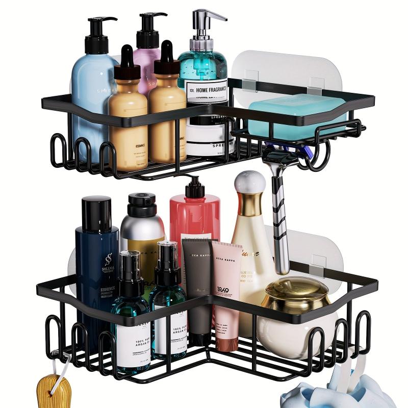 Adhesive Stainless Steel Shower Corner Caddy Wall Mounted Storage Rack