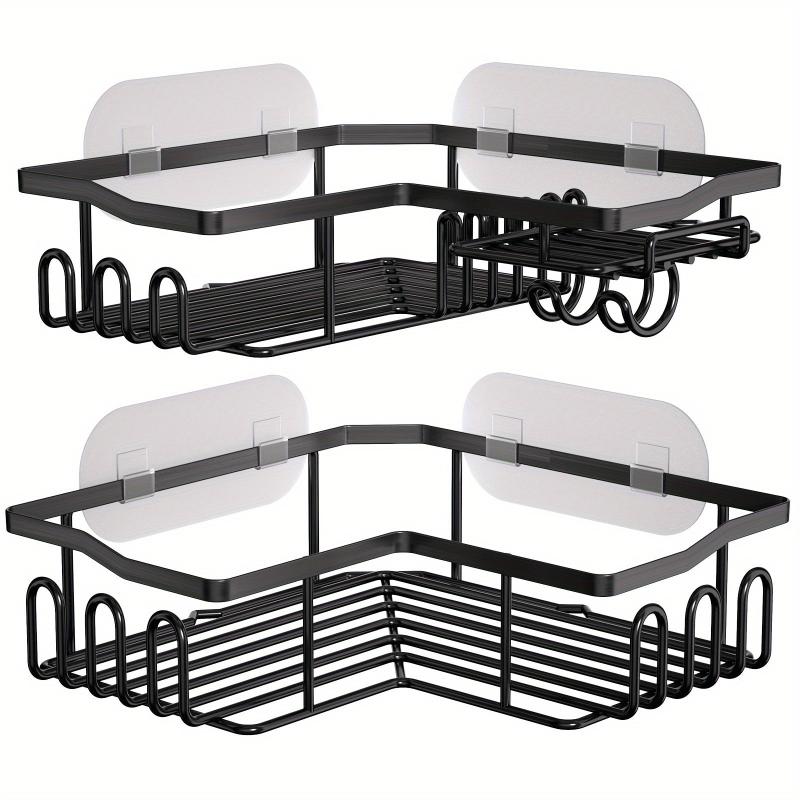 Adhesive Stainless Steel Shower Corner Caddy Wall Mounted Storage Rack