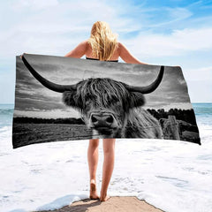 Cow Print Pattern Oversized Beach Towel