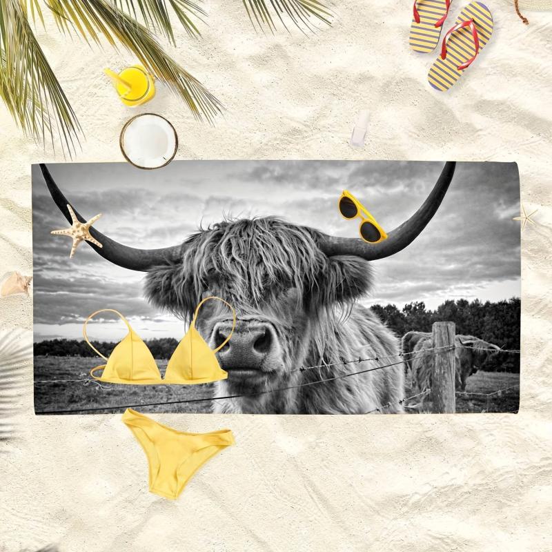 Cow Print Pattern Oversized Beach Towel