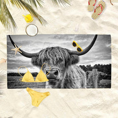 Cow Print Pattern Oversized Beach Towel