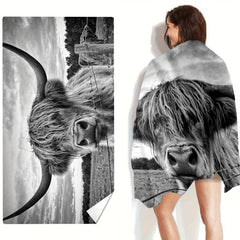 Cow Print Pattern Oversized Beach Towel
